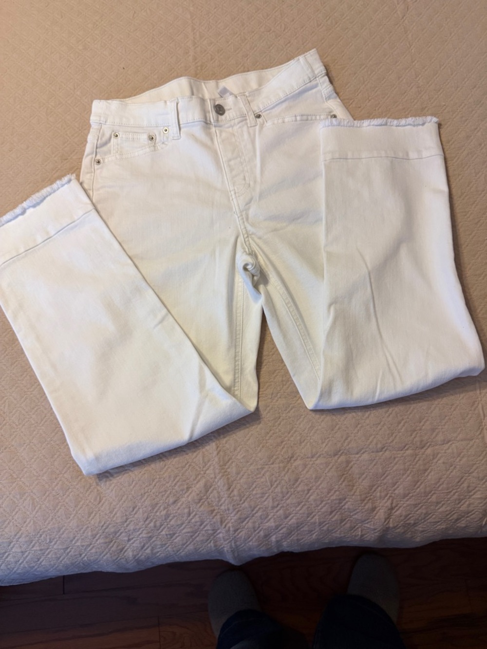 White Straight-Leg High-Rise Jeans for Women